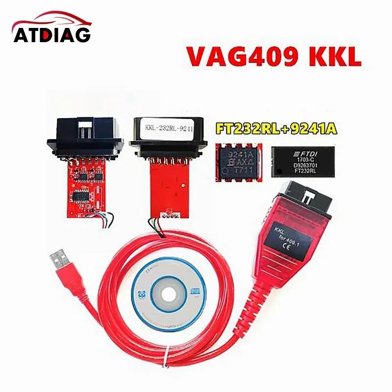 VAG 409  PCB , 9241A Ĩ, VAG COM KKL FTDI FT232RL, VAG KKL USB  OBD2, USB , VAG409.1 KKL, ǰ